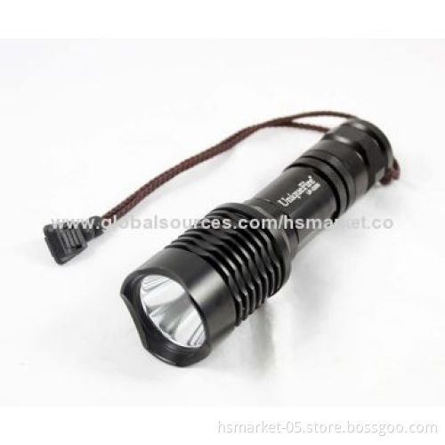 LED waterproof flashlight with Cree U2 LED, 1 x 18650 Li-ion battery, 10 watt, anodized aluminumNew